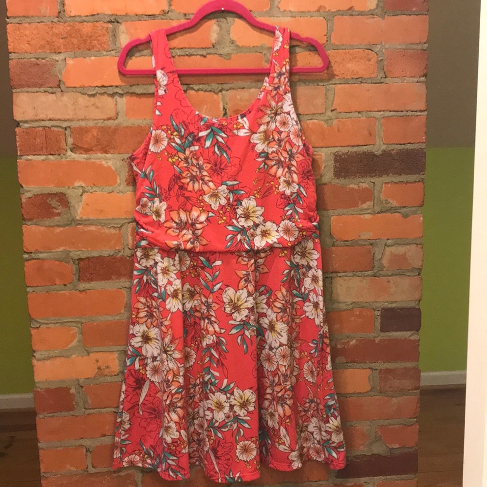 Tropical print dress